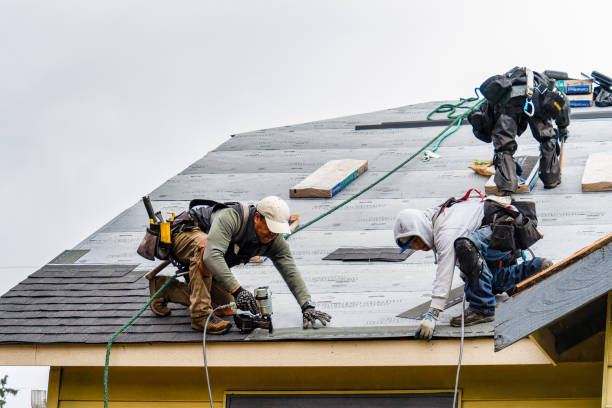 Professional Gutter Installation technician working in March Air Reserve Base, CA